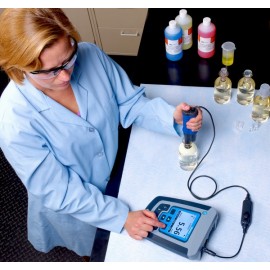 Medidor multiparamétrico de doble entrada para laboratorio, pH, CE, OD óptico, ORP e ISE HACH - HQ440D
