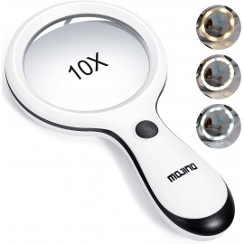 Lupa de mano de 10X con luz led MOJINO