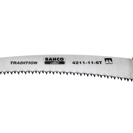 Serrucho de Poda manual con dientes refilables y mango de madera 6 DPP 14" BAHCO - 4212-14-6T