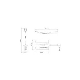 Pala recta con mango de madera 71 cm TRAMONTINA - 77427/404