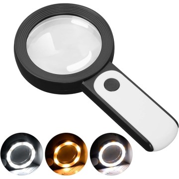 Lupa con 18 LED 30x  luz...