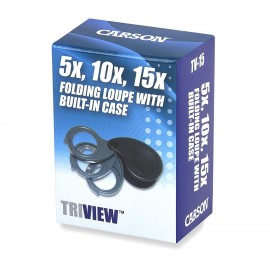 Lupa de Triple lente 5X, 10X, 15X (30X Juntas)
