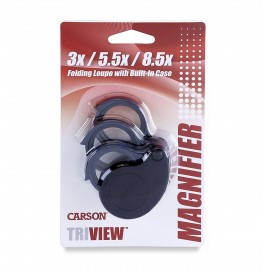 Lupa de triple lente 3X, 5.5X, 8.5X marca Carson TV-36