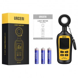 Medidor Digital de luz Medidor de temperatura ambiente con alcance de hasta 200.000 Lux URCERI - MT-912