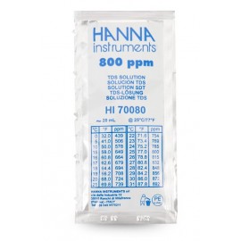 Solución de calibración de TDS de 800 mg/L (ppm) (25 pzas. x 20 mL)