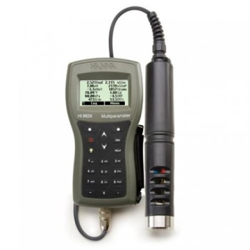 Medidor Multiparamétrico De PH/ORP, CE/Turbidez, OD, C/GPS, sonda c/regist. de datos, 10 Metros De Cable, 220V HI9829-13102