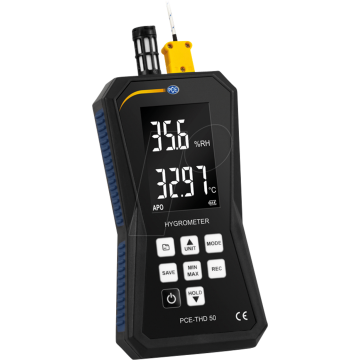 PCE THD-50 Medidor de Humedad y Temperatura con Entrada Termocupla Memoria de 32.000 Datos