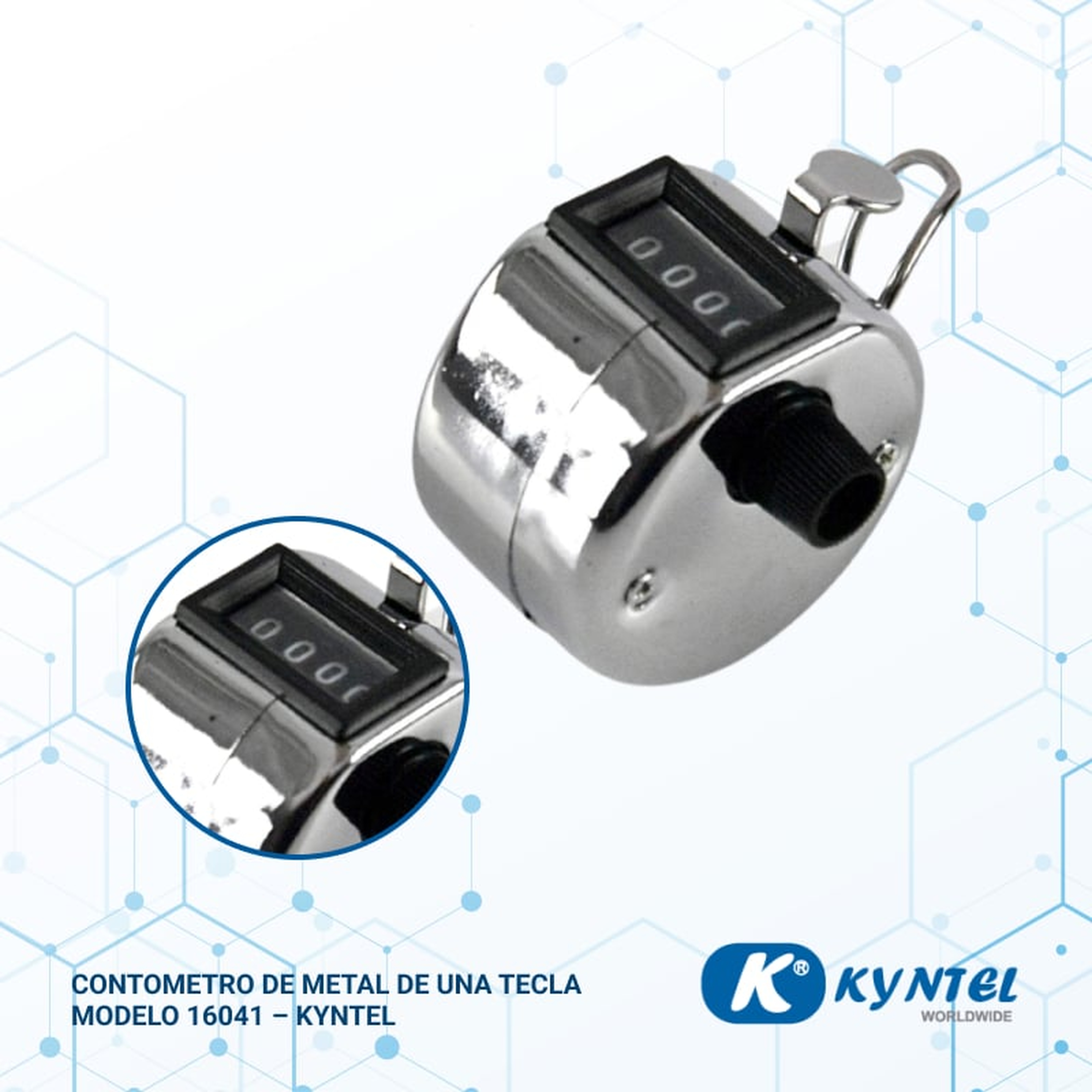 CONTOMETRO DE METAL DE UNA TECLA MODELO 16041 - KYNTEL